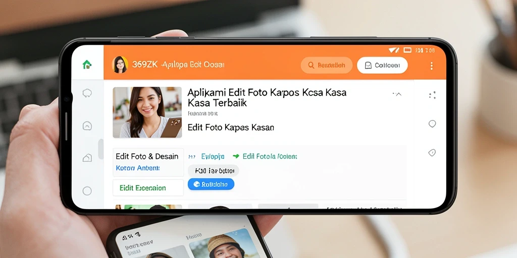 Tampilan antarmuka 369ZK yang menarik untuk editing foto kertas kaca.