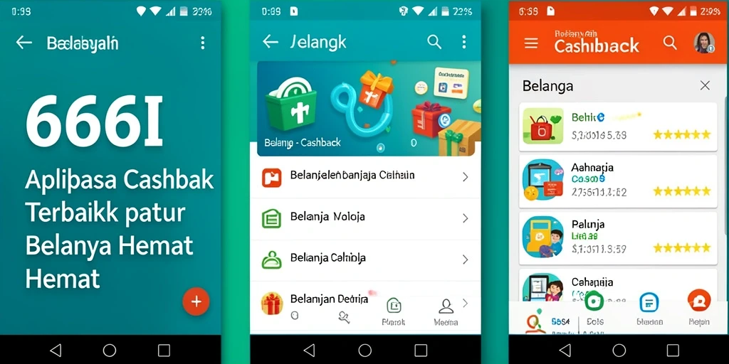 Antarmuka aplikasi 666I dengan fitur Cashback yang menarik.