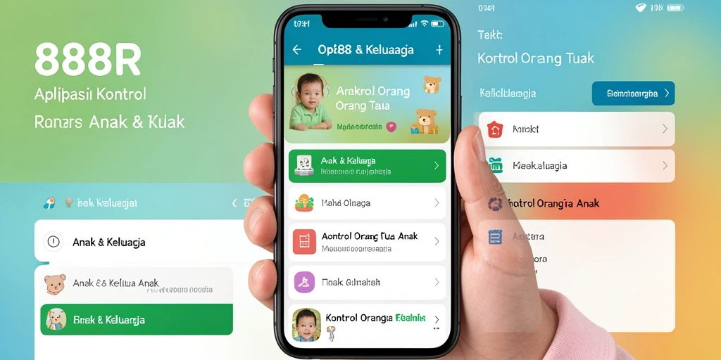 Antarmuka intuitif aplikasi Kontrol Orang Tua Anak 888R.