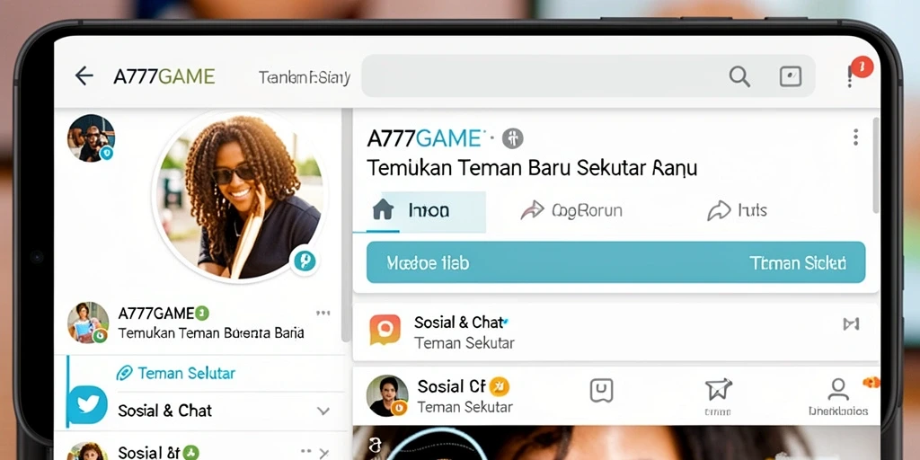 Antarmuka A777GAME yang menarik dan interaktif untuk Teman Sekitar.
