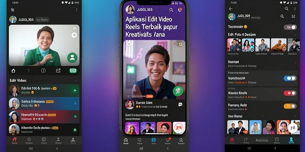 Tampilan antarmuka JUDOL303 saat melakukan Edit Video Reels.