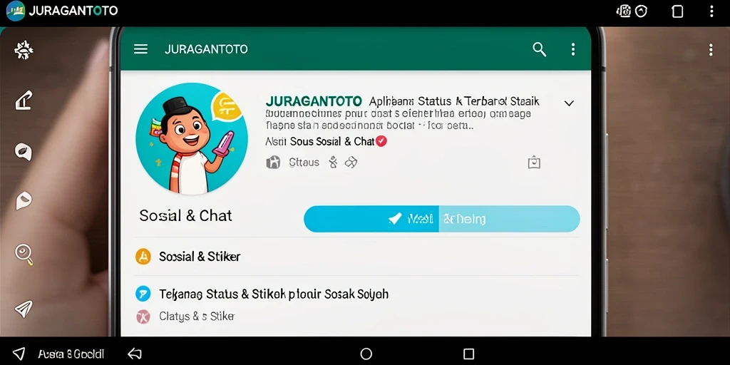 Tampilan antarmuka JURAGANTOTO dengan berbagai stiker menarik.