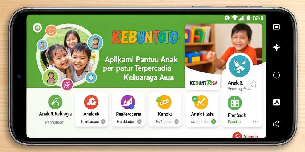 Screenshot utama KEBUNTOTO menunjukkan antarmuka aplikasi Pantau Anak yang intuitif.