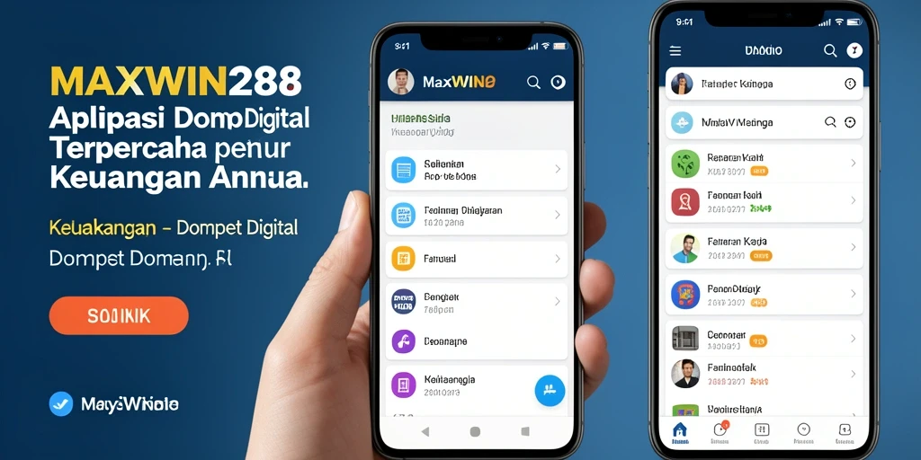 Antarmuka aplikasi MAXWIN288 yang modern dan fungsional.