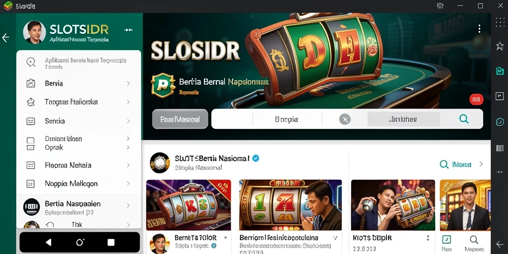 Tampilan utama aplikasi SLOTSIDR yang menampilkan berita nasional terkini.
