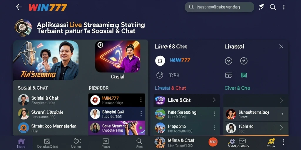 Tampilan antarmuka Live Streaming yang menarik dan mudah digunakan.